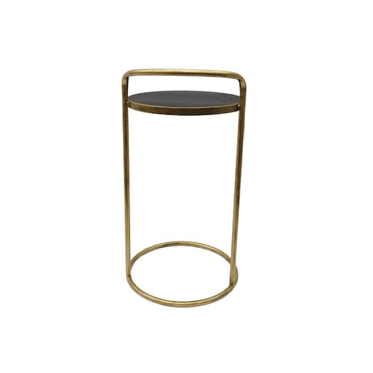 26.5" Black Faux Crocodile Cocktail Table by Ashland®